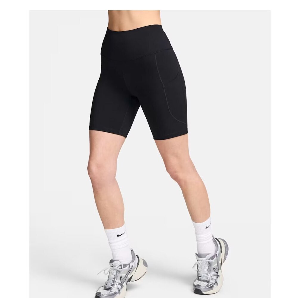 Nike One High-Waisted 8" Biker Shorts with Pockets